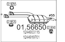 Střední tlumič výfuku MTS 01.56650