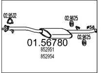 Střední tlumič výfuku MTS 01.56780