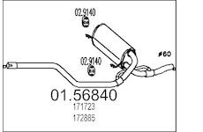 Střední tlumič výfuku MTS 01.56840