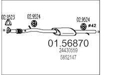 Střední tlumič výfuku MTS 01.56870