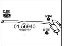 Střední tlumič výfuku MTS 01.56940