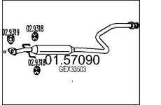 Střední tlumič výfuku MTS 01.57090