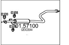 Střední tlumič výfuku MTS 01.57100