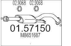 Stredni tlumic vyfuku MTS 01.57150