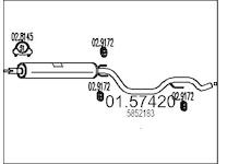 Střední tlumič výfuku MTS 01.57420