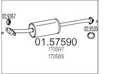 Stredni tlumic vyfuku MTS 01.57590