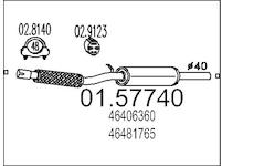 Střední tlumič výfuku MTS 01.57740