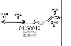 Střední tlumič výfuku MTS 01.58040