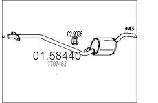Střední tlumič výfuku MTS 01.58440