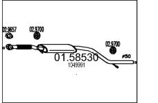 Střední tlumič výfuku MTS 01.58530