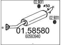 Stredni tlumic vyfuku MTS 01.58580