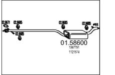 Střední tlumič výfuku MTS 01.58600