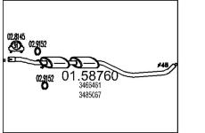 Střední tlumič výfuku MTS 01.58760