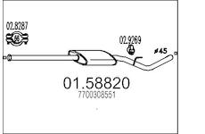 Střední tlumič výfuku MTS 01.58820