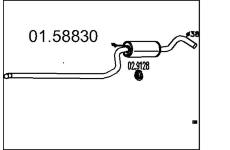 Střední tlumič výfuku MTS 01.58830
