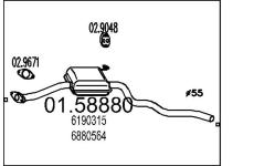 Stredni tlumic vyfuku MTS 01.58880