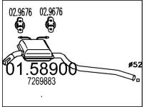 Stredni tlumic vyfuku MTS 01.58900