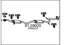 Střední tlumič výfuku MTS 01.59020