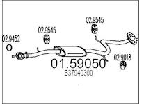 Střední tlumič výfuku MTS 01.59050