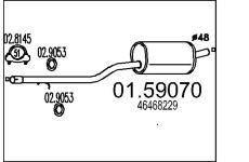 Střední tlumič výfuku MTS 01.59070