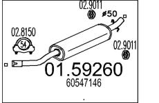 Střední tlumič výfuku MTS 01.59260