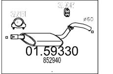 Střední tlumič výfuku MTS 01.59330