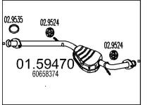 Střední tlumič výfuku MTS 01.59470
