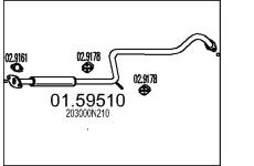 Střední tlumič výfuku MTS 01.59510