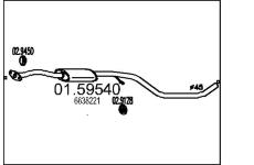 Střední tlumič výfuku MTS 01.59540