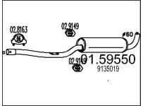 Střední tlumič výfuku MTS 01.59550