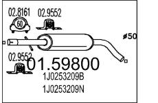 Střední tlumič výfuku MTS 01.59800