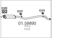 Střední tlumič výfuku MTS 01.59890