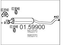 Střední tlumič výfuku MTS 01.59900