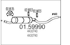 Střední tlumič výfuku MTS 01.59990