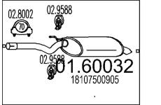 Zadní tlumič výfuku MTS 01.60032