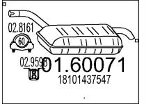 Zadní tlumič výfuku MTS 01.60071