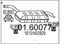 Zadní tlumič výfuku MTS 01.60077