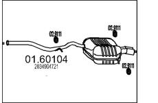 Zadní tlumič výfuku MTS 01.60104