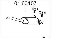 Zadní tlumič výfuku MTS 01.60107