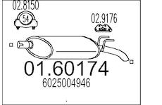 Zadní tlumič výfuku MTS 01.60174