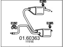 Zadní tlumič výfuku MTS 01.60363