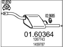 Zadní tlumič výfuku MTS 01.60364