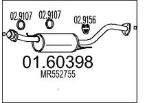Zadní tlumič výfuku MTS 01.60398