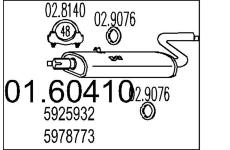Zadní tlumič výfuku MTS 01.60410