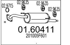 Zadní tlumič výfuku MTS 01.60411