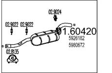 Zadní tlumič výfuku MTS 01.60420