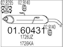 Zadní tlumič výfuku MTS 01.60431