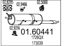Zadní tlumič výfuku MTS 01.60441