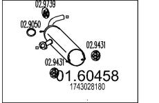 Zadní tlumič výfuku MTS 01.60458