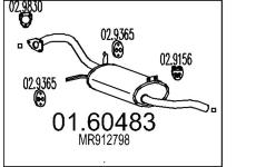 Zadní tlumič výfuku MTS 01.60483